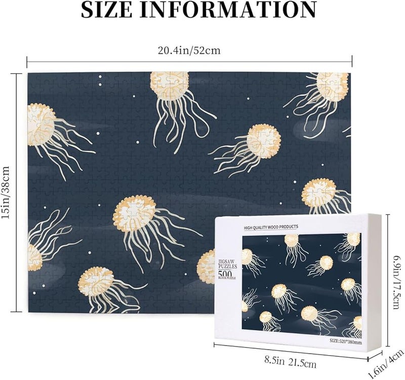 Phayah Jellyfish In The Stars 500 Piece Jigsaw Puzzle For Adults Home Decor - Image 5