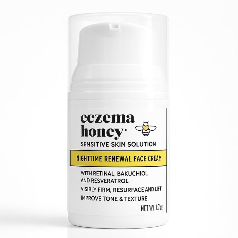 ECZEMA HONEY Concentrated Nighttime Renewal Face Cream - Anti Aging Skin Care Products - Unscented Face Moisturizer for Eczema, Dry & Sensitive Skin (1.7 Oz) - Image 1