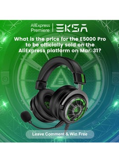 EKSA Gaming Headset  7.1 Surround Sound for PS4 PS5 Xbox, AI Intelligent Noise Cancelling Microphone, Game/Muisc Mode, Wired Headphones for Xbox one, Computer  - Image 2