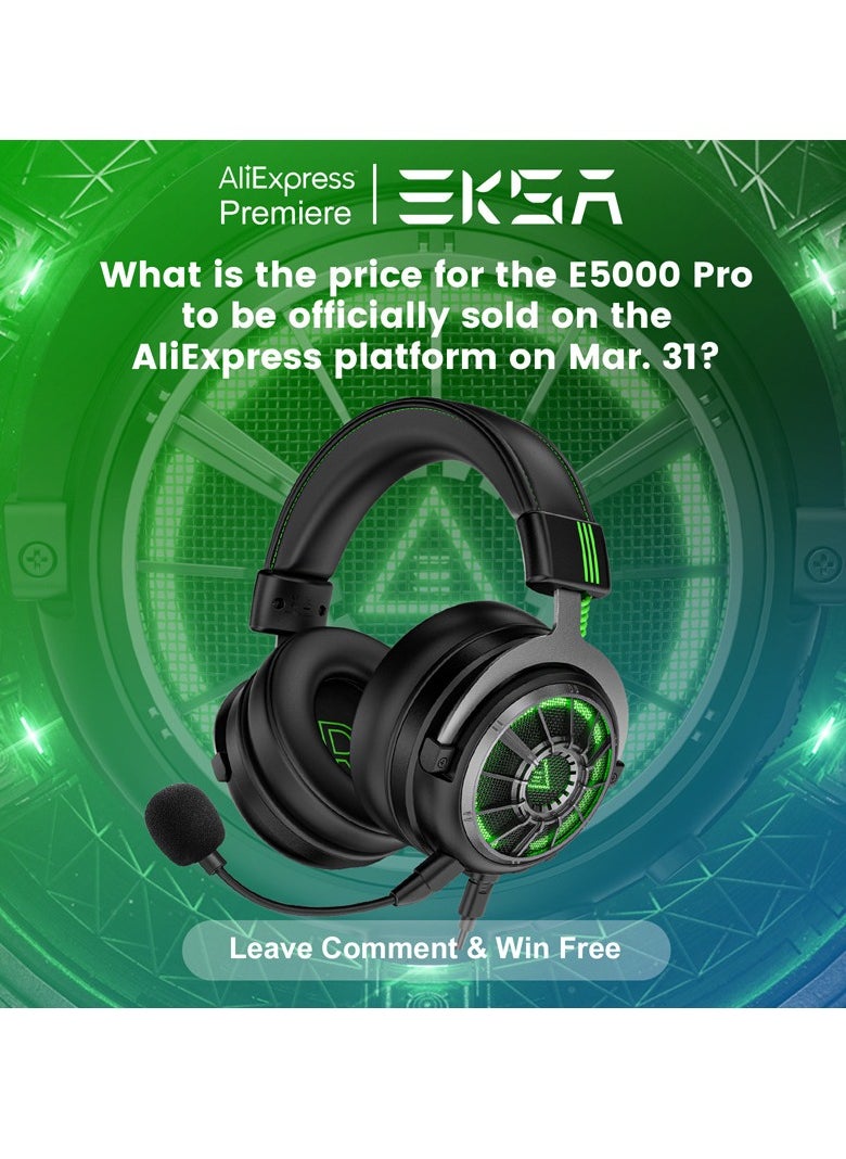 EKSA - Gaming Headset  7.1 Surround Sound for PS4 PS5 Xbox, AI Intelligent Noise Cancelling Microphone, Game/Muisc Mode, Wired Headphones for Xbox one, Computer - Image 1