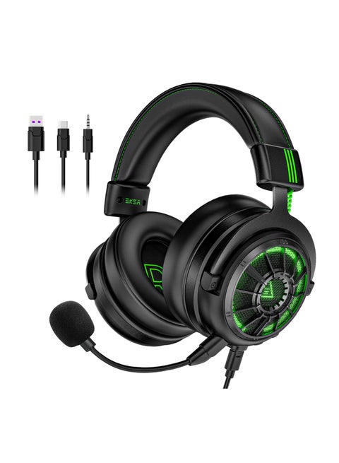 Gaming Headset  7.1 Surround Sound for PS4 PS5 Xbox, AI Intelligent Noise Cancelling Microphone, Game/Muisc Mode, Wired Headphones for Xbox one, Computer
