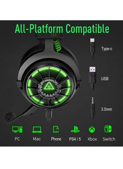 EKSA Gaming Headset  7.1 Surround Sound for PS4 PS5 Xbox, AI Intelligent Noise Cancelling Microphone, Game/Muisc Mode, Wired Headphones for Xbox one, Computer  - Image 5