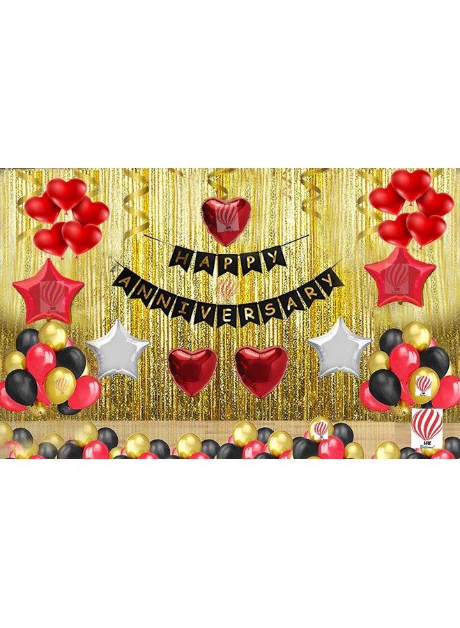 HK Balloons مجموعة من 105 قطعة من ديكورات الذكرى السنوية للزوج والزوجة (متعددة الألوان) (بلاستيك) - Image 2