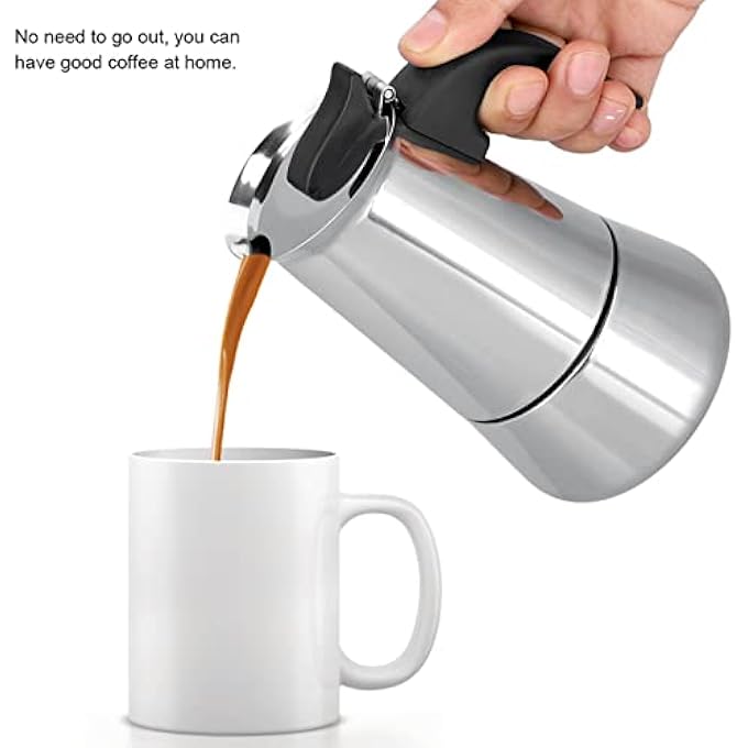Dpofirs 9 Cups Brikka Pot Of Portable Stainless Steel Coffee Moka Manufacturer Of The Mocha Pot Pot 200 Ml - Image 3