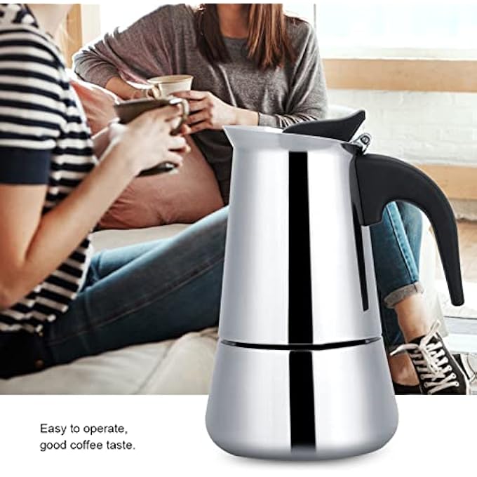 Dpofirs 9 Cups Brikka Pot Of Portable Stainless Steel Coffee Moka Manufacturer Of The Mocha Pot Pot 200 Ml - Image 5