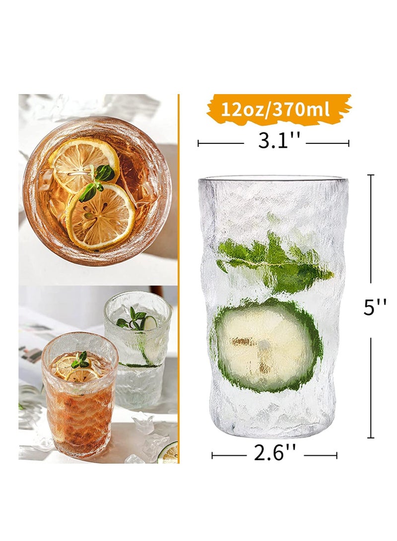 Drinking Glasses Set of 6 Highball Glass Cups 12oz Premium Quality Glassware Set for Water, Juice Dishwasher Safe Water Glasses Cup Drinking Glasses Tumblers For Water Juice  - Image 5