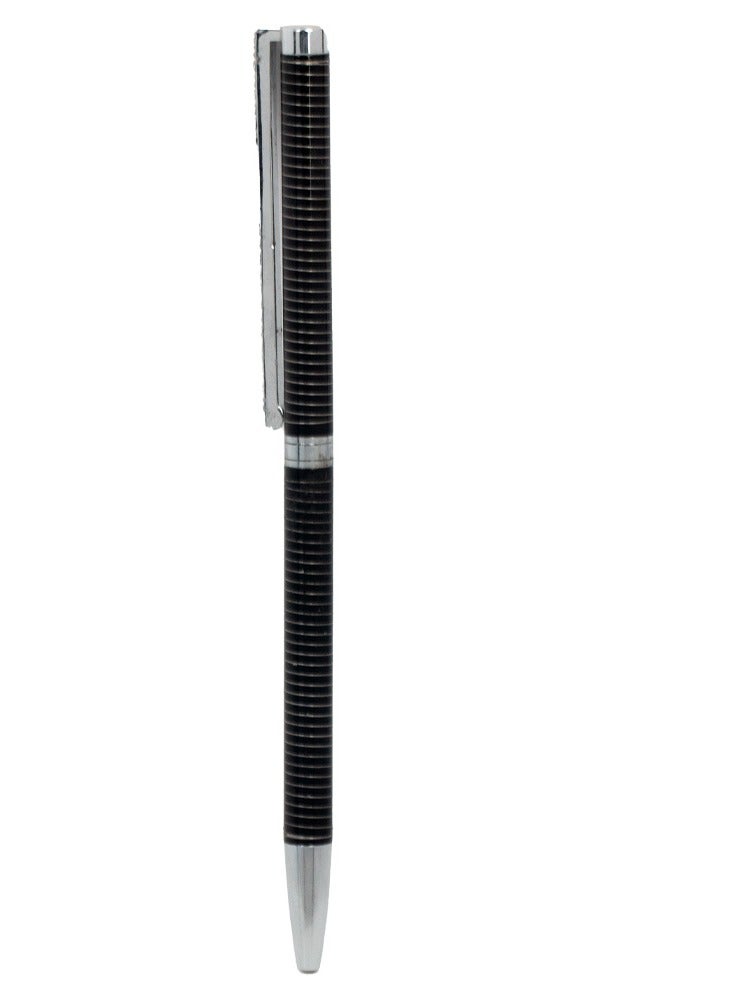 RS Black striped RS pen with crystal clip - Image 4