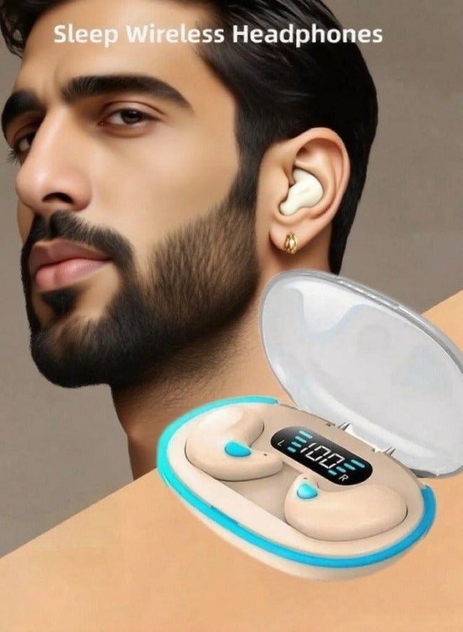 أبلينم سماعات أذن لاسلكية حقيقية، سماعات أذن بلوتوث 5.49 بوصة، 4 ميكروفونات، مكالمات واضحة، سماعات أذن بلوتوث، تحكم باللمس، وقت تشغيل 40، IPX6 مقاومة للماء TWS، سماعات أذن خفيفة الوزن - Image 1