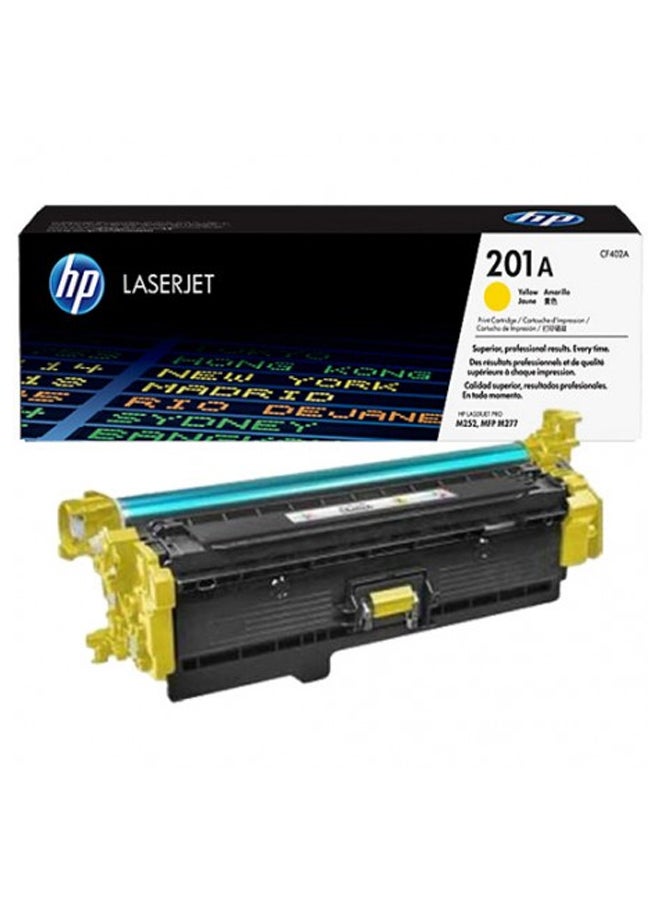 HP التوافق - سلسلة طَابعة ليزرجيت برو M252 الملونة من إتش بي، سلسلة ألوان اتش بي ليزرجيت برو ام اف بي M277، إنتاجية الصفحة - 1330، نطاق درجة الحرارة التشغيلية - 15 إلى 30 درجة مئوية، نطاق درجة حرارة التخزين - 20 إلى 40 درجة مئوية، نطاق الرّطوبة غير العاملة - 10 إلى 95% أصفر - Image 1
