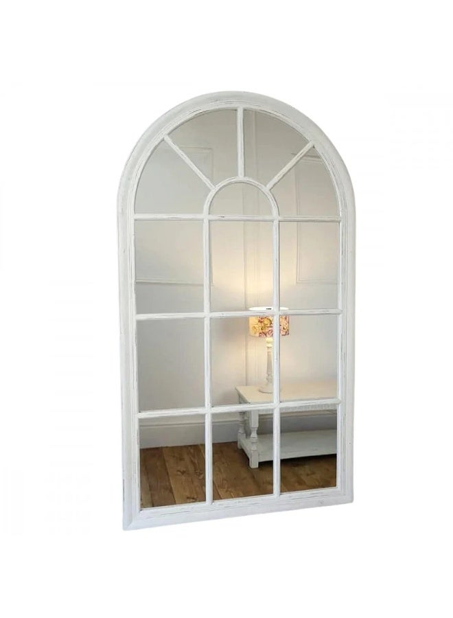 فاملي شيب مرايا طويلة على شكل شباك للحائط  اللون أبيض - Image 5