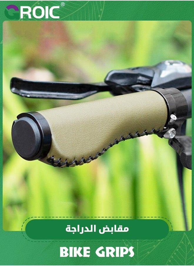 GROIC - 1 Pair Bike Handle Grips Ergonomics Design Soft Gel Dual Lock on Bicycle Handlebar Grips for Mountain MTB MBX Bike Electric Scooter - Image 1