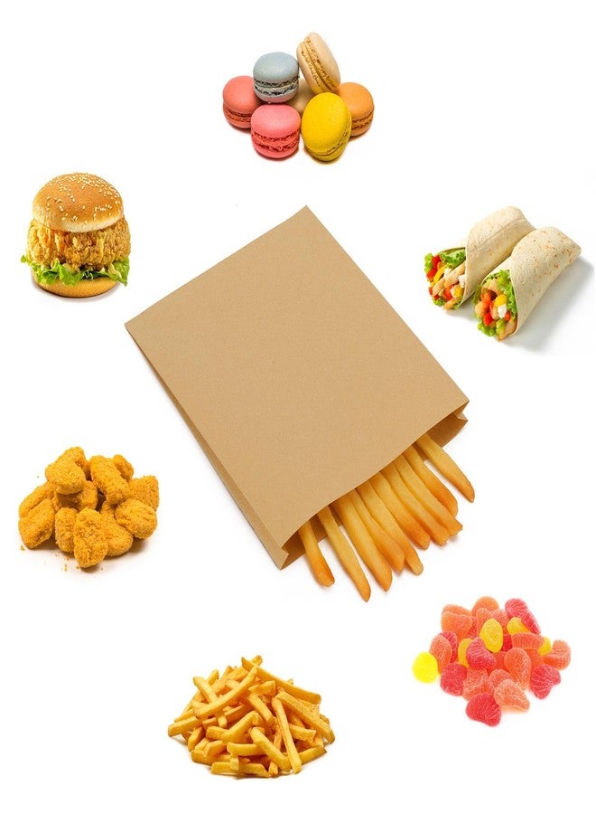 LoveBB 200 Pack Kraft Paper Sandwich & Cookie Bags, Greaseproof Pastry Bags for Snack, Treats, Bread, Baked Goods, Fries, Muffins (5.7x7 Inch) - Image 5
