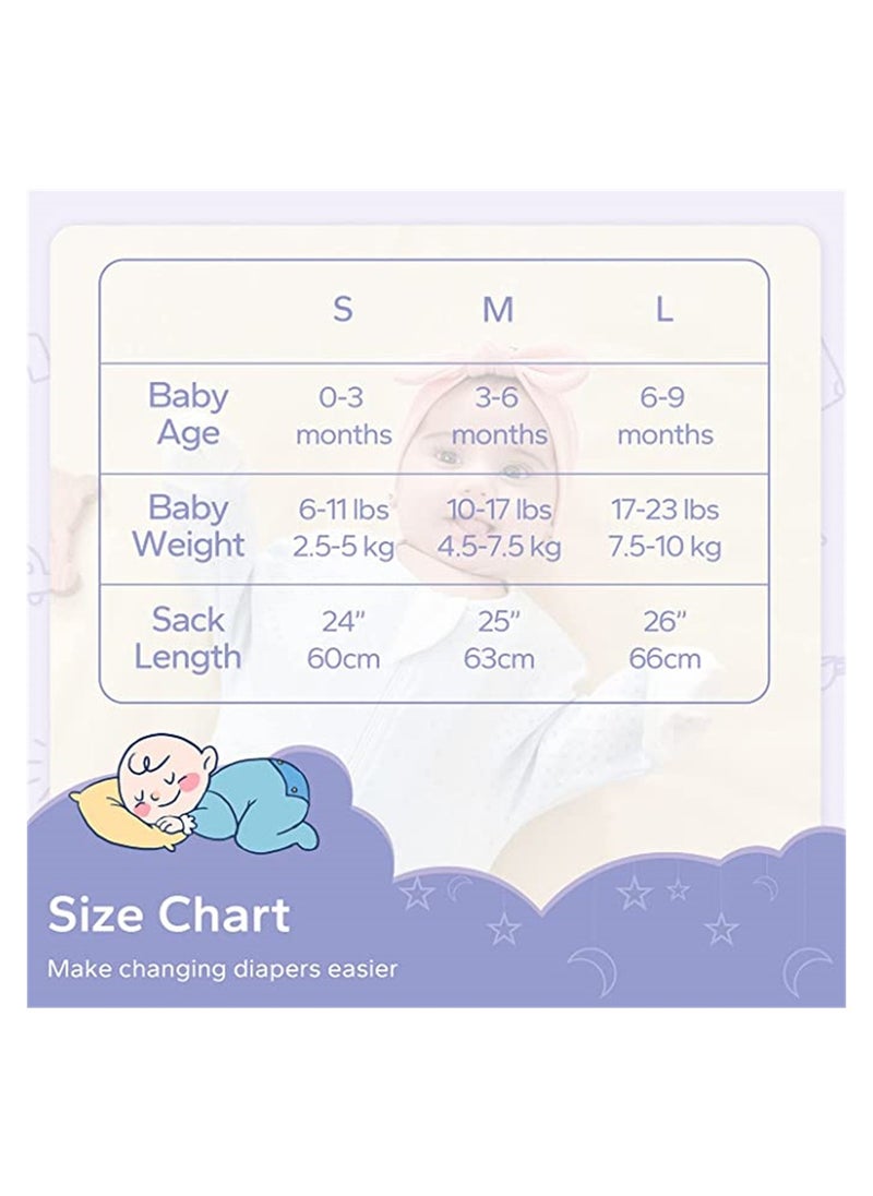 SYOSI - SYOSI Baby Cotton Sleeping Bag, Half-Long Sleeve Baby Mesh Sleep Sack, Wearable Blanket with Hollowed Breathable Dots for Newborn, Light Blue - Image 1