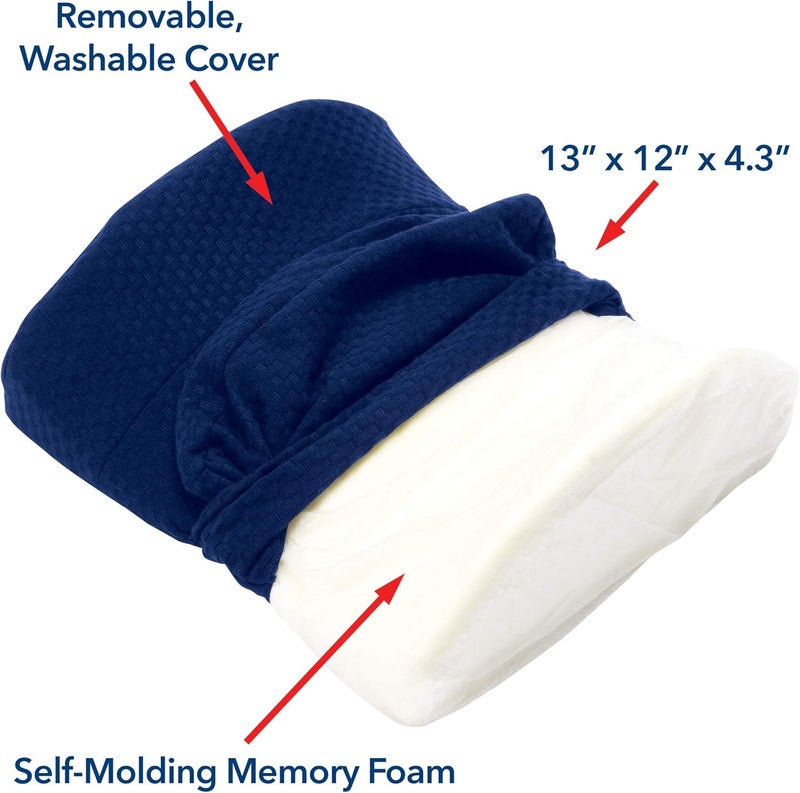 Carex Lumbar Support Pillow - Ergonomic Back Cushion for Office Chairs and Travel - Image 2