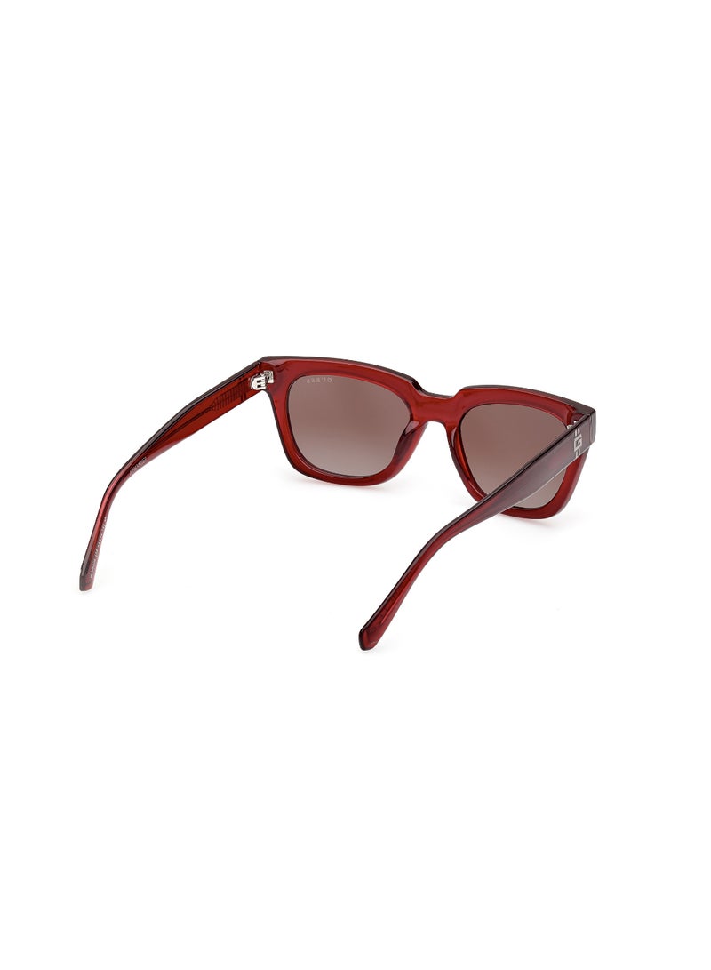 GUESS نظارات شمسية مربعة حمراء للرجال بإطار كامل من غيس - Image 5