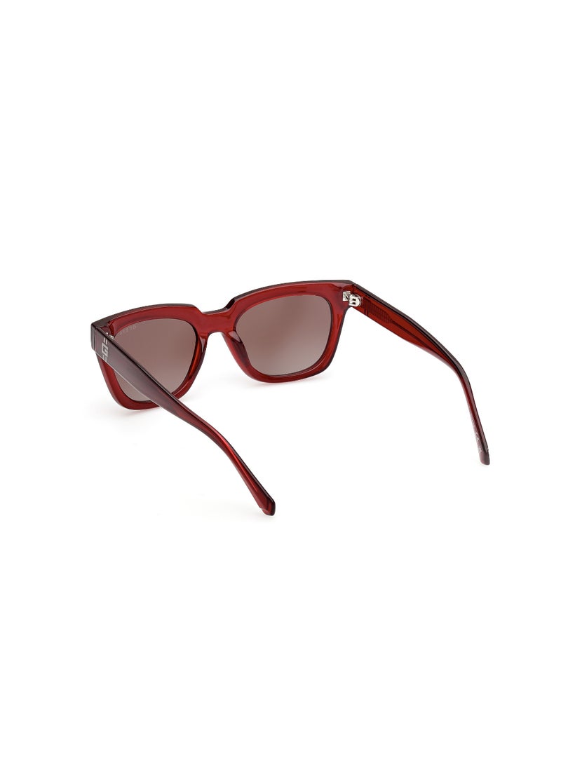 GUESS نظارات شمسية مربعة حمراء للرجال بإطار كامل من غيس - Image 3