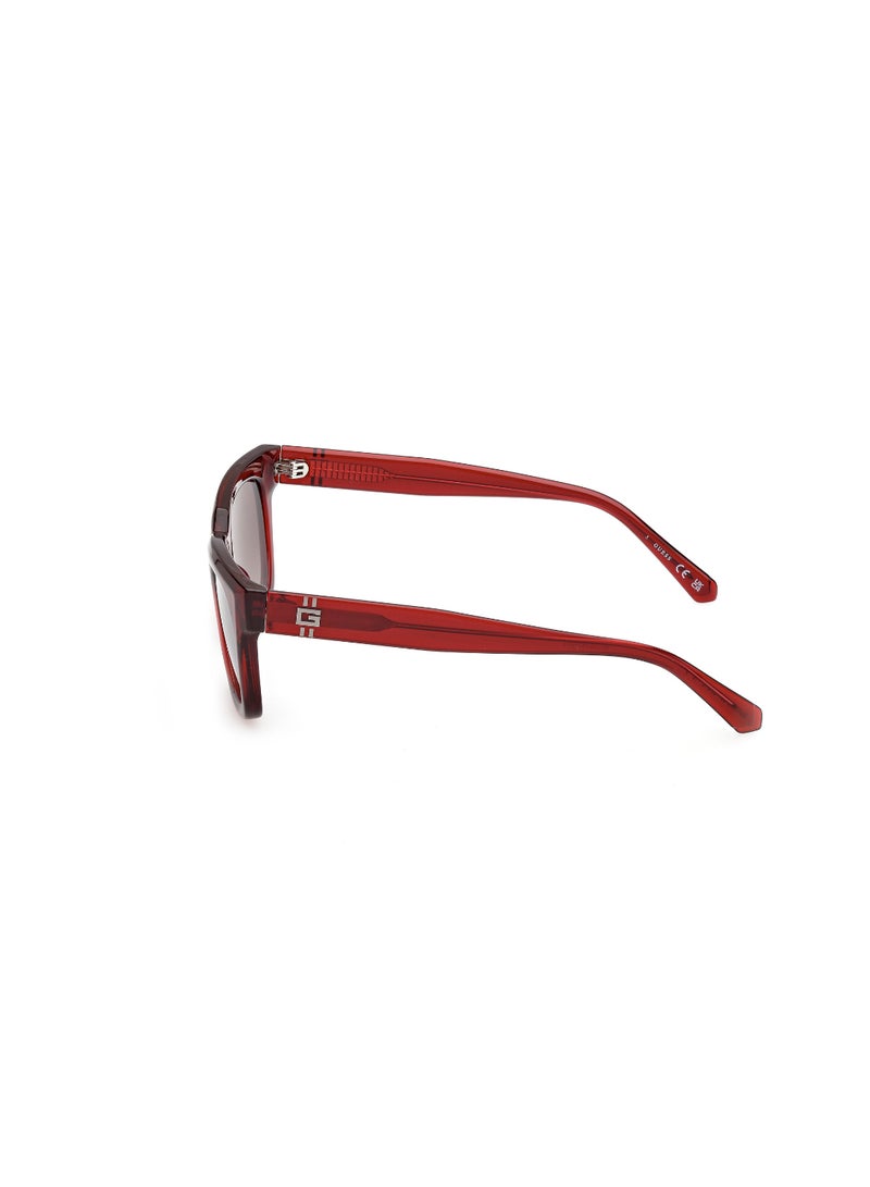 GUESS نظارات شمسية مربعة حمراء للرجال بإطار كامل من غيس - Image 2