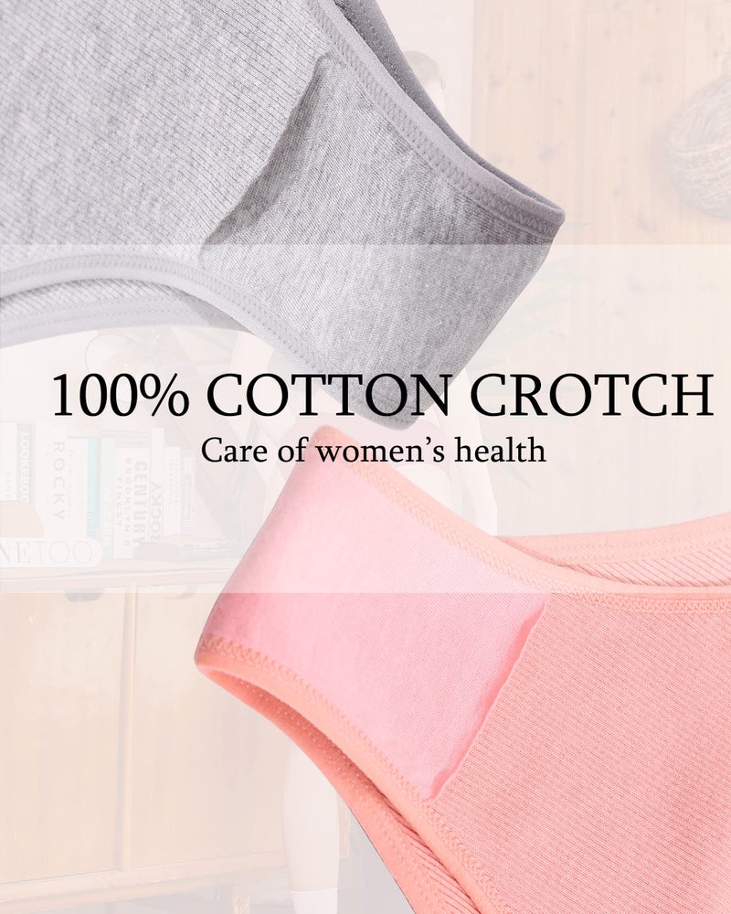 Sth Big 10 Pack Womens Cotton Underwear Sexy Stretch V-Waist Ladies Bikini Panties Low Rise Cotton Cheeky Hipster S-XXL(10A,M) - Image 5