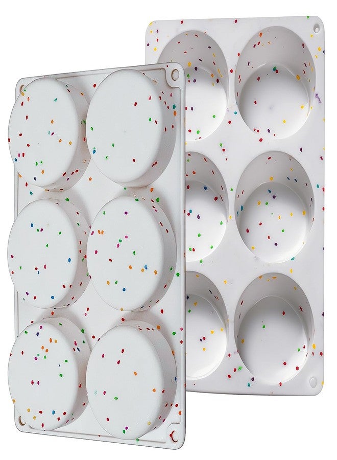 Dootafy Silicone Egg Bite Molds, 2 Pack Silicone Egg Molds Frittata Pan, Deep 3 Inch Dash Egg Cups Sous Vide Egg Mold Round Rolls Molds for Egg Breakfast Sandwiches Omelets Dinner Rolls Baking - White - Image 1