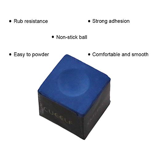 CUEELF Billiard Pool Cue Chalk Professional Chalk for Snooker-1pc for Pool Cues and Billiards Sticks Tips-Blue - Image 4