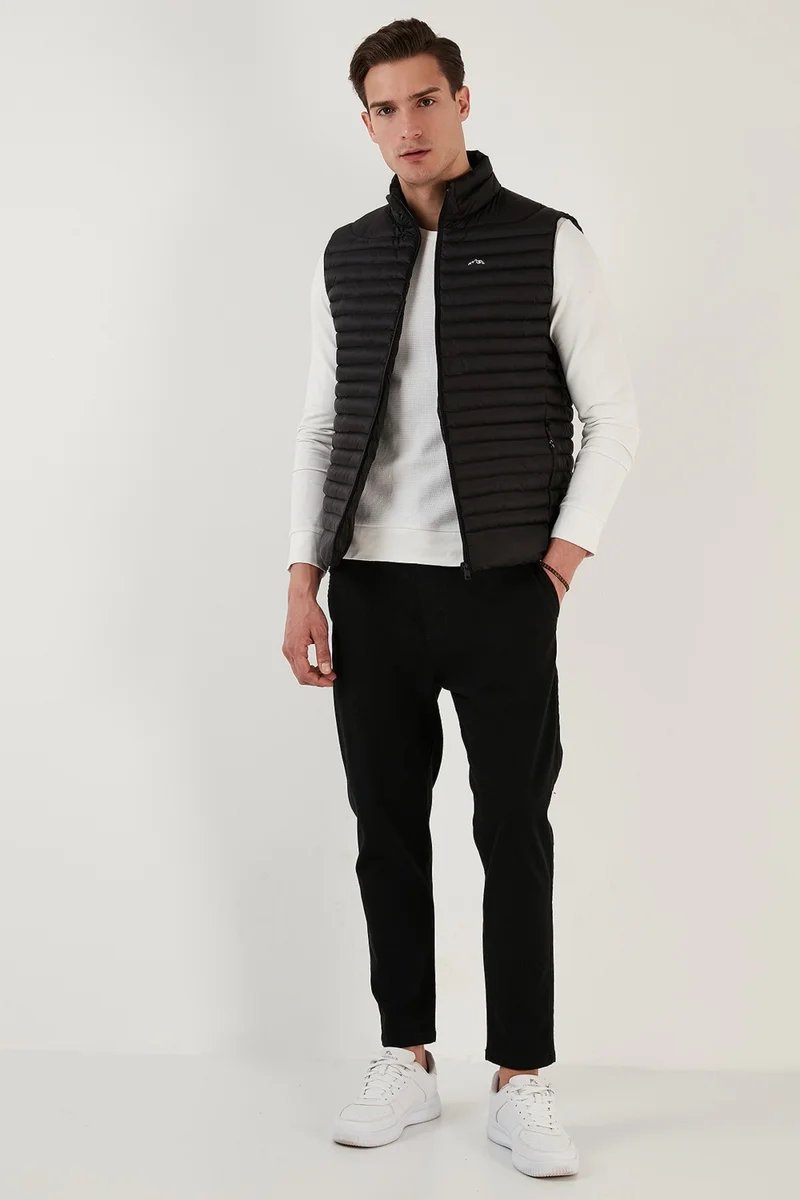 Buratti Regular Fit Stand Collar Pocket Quilted Puffer Vest Men's VEST 497KIM