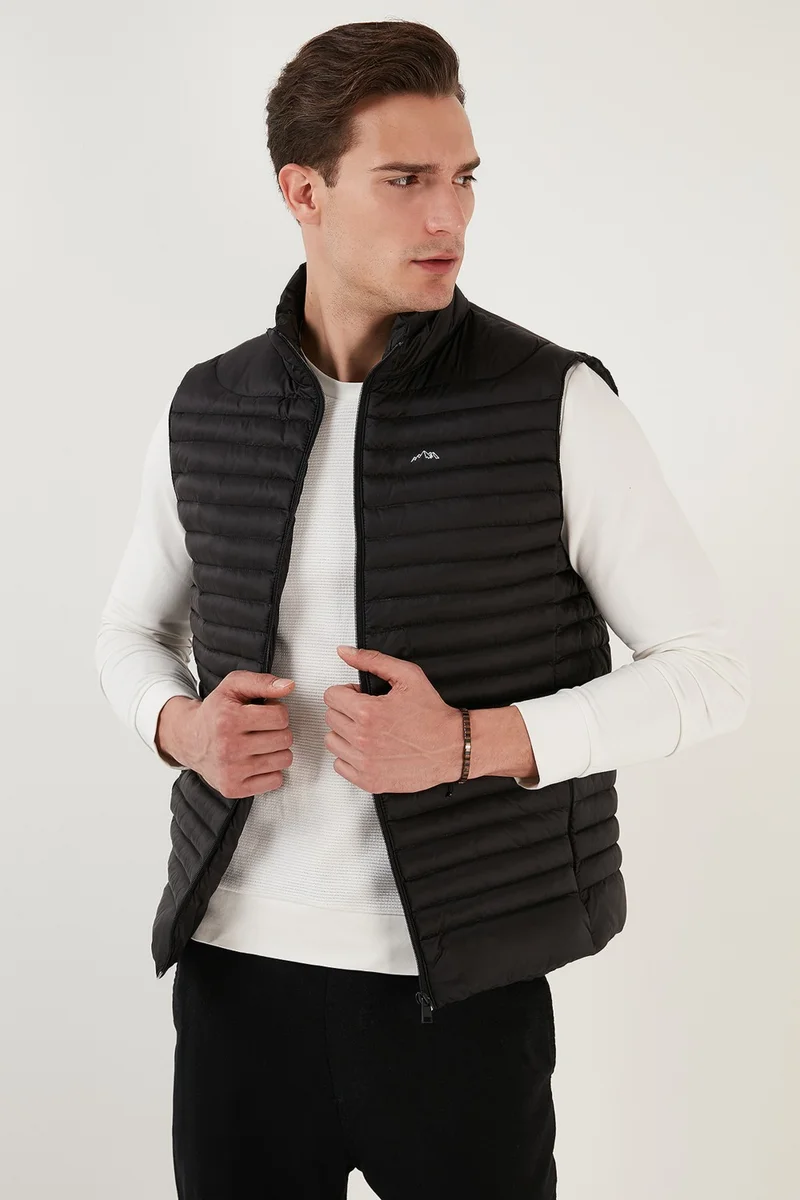 Buratti Regular Fit Stand Collar Pocket Quilted Puffer Vest Men's VEST 497KIM