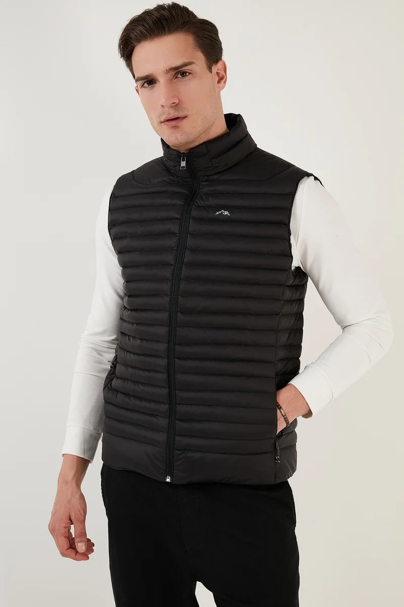 Buratti Regular Fit Stand Collar Pocket Quilted Puffer Vest Men's VEST 497KIM