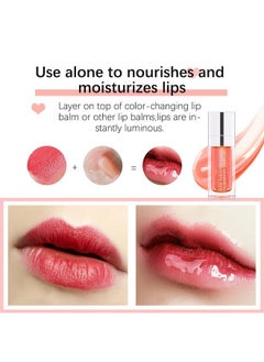 Gecomo Hydrating Lip Glow Oil Moisturizing Lip Glow Oil Nourishing Glossy Transparent Lip Oil Plumping Lip Oil Lip Balm Nonsticky Tinted Toot Lip Balm For Lip Care (Clear) 0.2 Oz  - Image 5