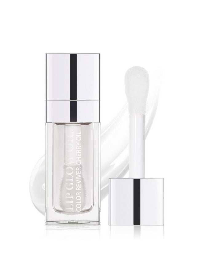 Gecomo Hydrating Lip Glow Oil Moisturizing Lip Glow Oil Nourishing Glossy Transparent Lip Oil Plumping Lip Oil Lip Balm Nonsticky Tinted Toot Lip Balm For Lip Care (Clear) 0.2 Oz  - Image 1