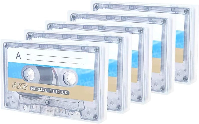 Tobo Empty Cassette Tape 60 Minutes Standard Cassette Blank Tape Player Empty Magnetic Audio Tape Recording for Speech Music Recording MP3 /DVD TD-1238CA (Pack of 5) - Image 1