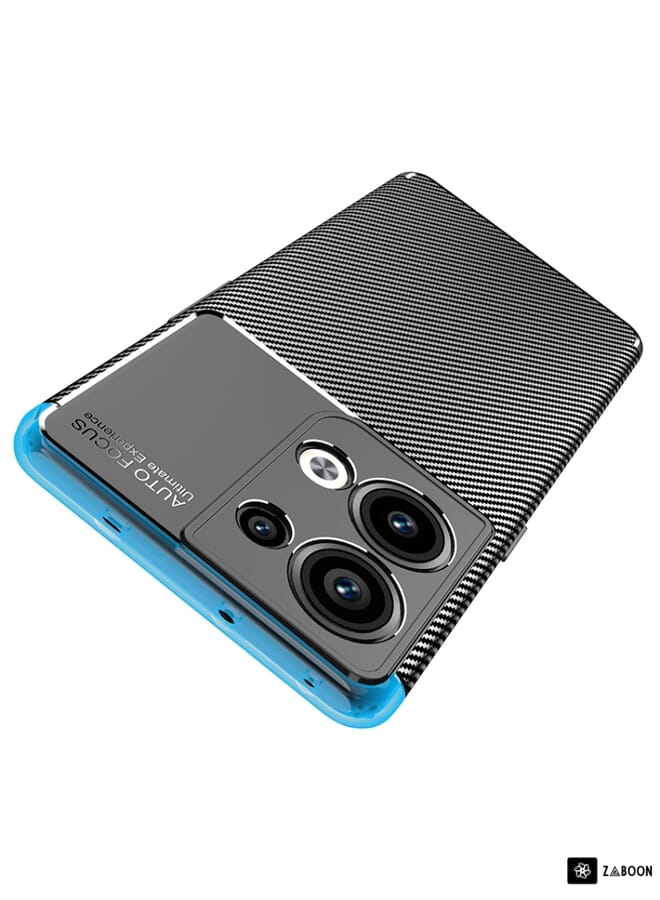 Green Tiger For OPPO Reno9 Pro+ Carbon Fiber Texture Shockproof TPU Phone Case(Black) - Image 5