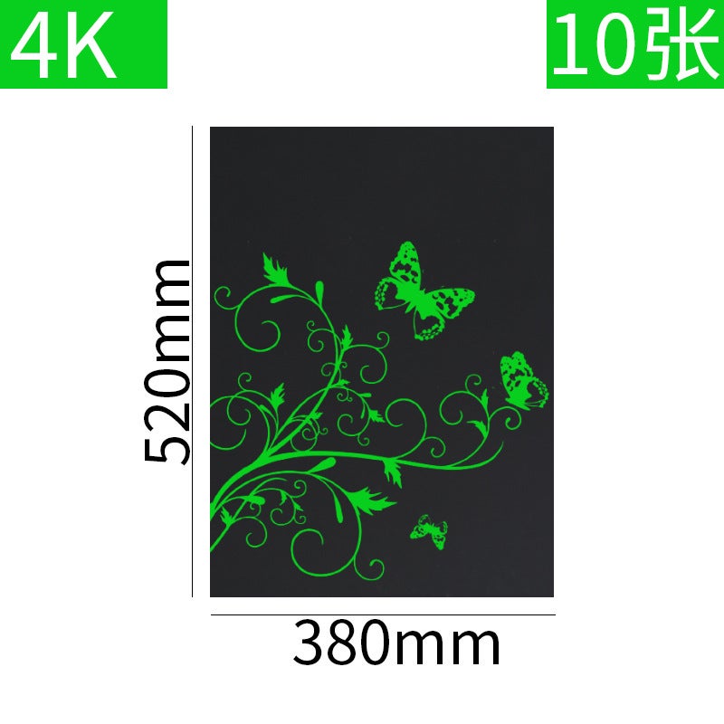 Single Color Pure Color Scratching Paper A4/16/8/4K Open Scratching Wax Paper Red Yellow Blue Green White Scratch Painting - Image 3
