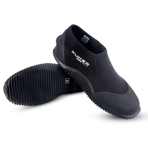XUKER Neoprene Diving Scuba Boots Men Women 3mm Wetsuit Water Booties with Anti-Slip Sole Sand Beach Shoes - Image 1