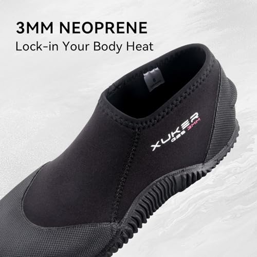 XUKER Neoprene Diving Scuba Boots Men Women 3mm Wetsuit Water Booties with Anti-Slip Sole Sand Beach Shoes - Image 4
