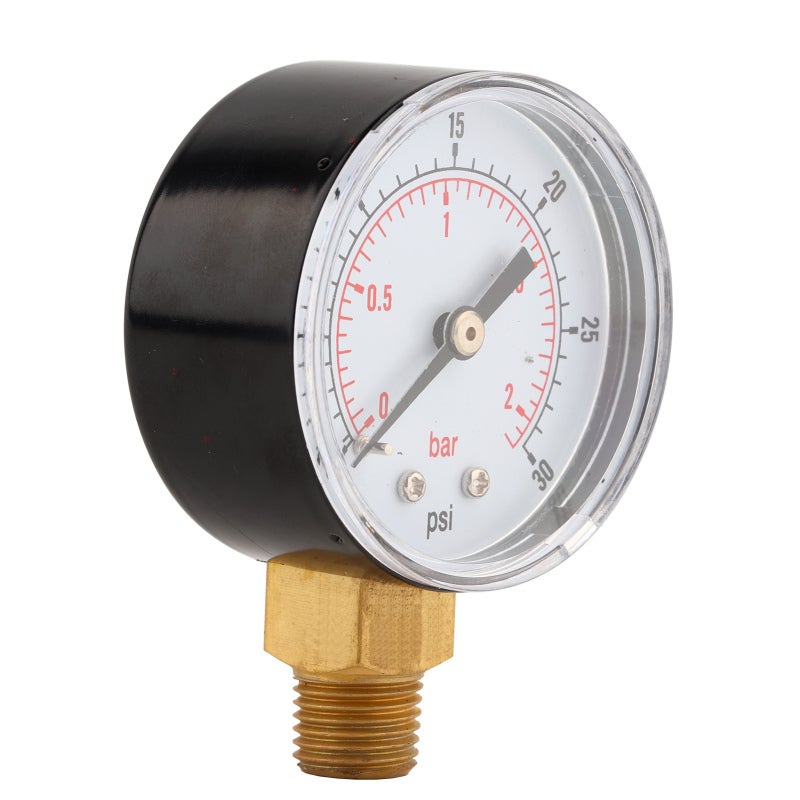 Pressure Gauge 0-100psi 0-7bar Brass Thread - Corrosion Resistant BSPT Connection for Domestic Heating, Industrial Pressure Measurement - Image 5