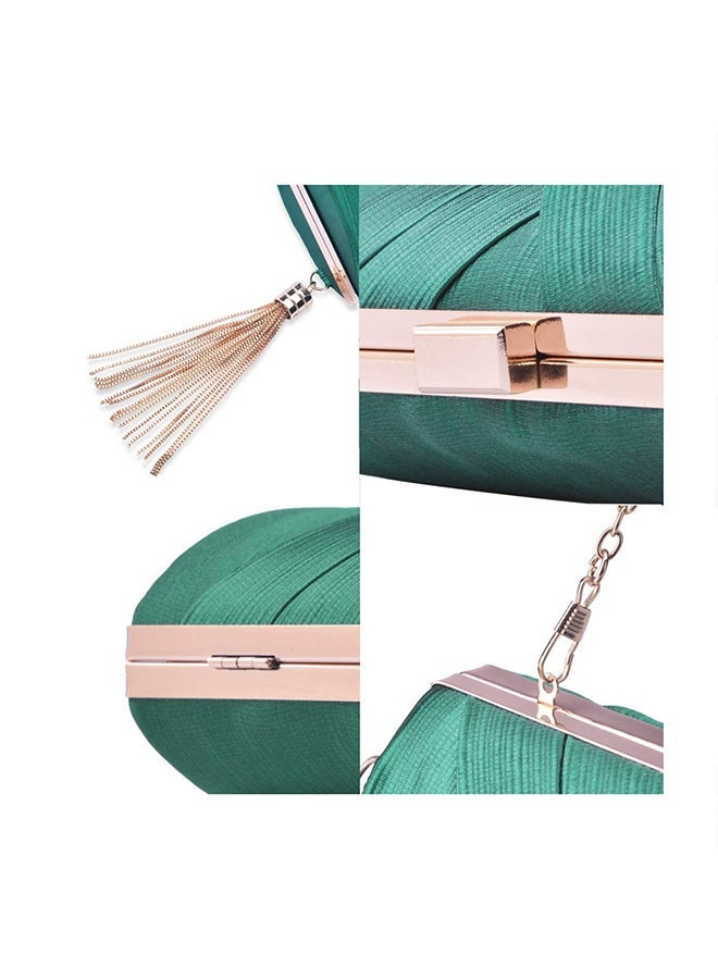 NIBEMINENT Silk Designer Clutch Green - Image 2