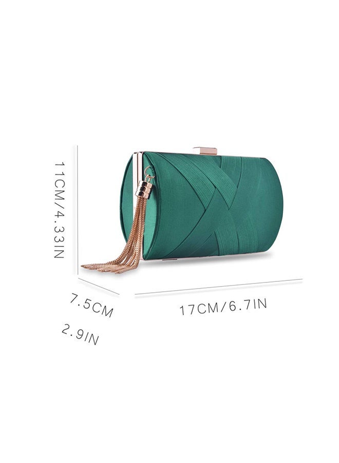 NIBEMINENT Silk Designer Clutch Green - Image 5