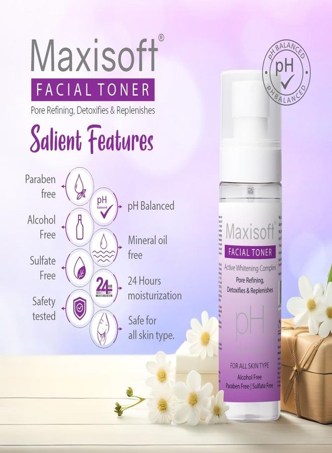 Maxisoft Facial Toner | Alcohol-Free pH Balancer | Deeply Cleanses, Hydrates, and Refreshes Skin | Reduces Pore Size & Controls Excess Oil | Suitable for All Skin Types | (100 ml Pack of 1) - Image 5