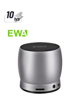 EWA EWA A150 Portable Mini Bluetooth Speaker Wireless Hifi Stereo Strong Bass Music Boom Box Metal Subwoofer, Support Micro SD Card & 3.5mm AUX (Silver)  - Image 1
