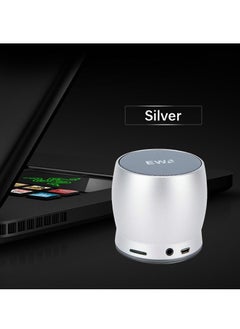 EWA EWA A150 Portable Mini Bluetooth Speaker Wireless Hifi Stereo Strong Bass Music Boom Box Metal Subwoofer, Support Micro SD Card & 3.5mm AUX (Silver)  - Image 2