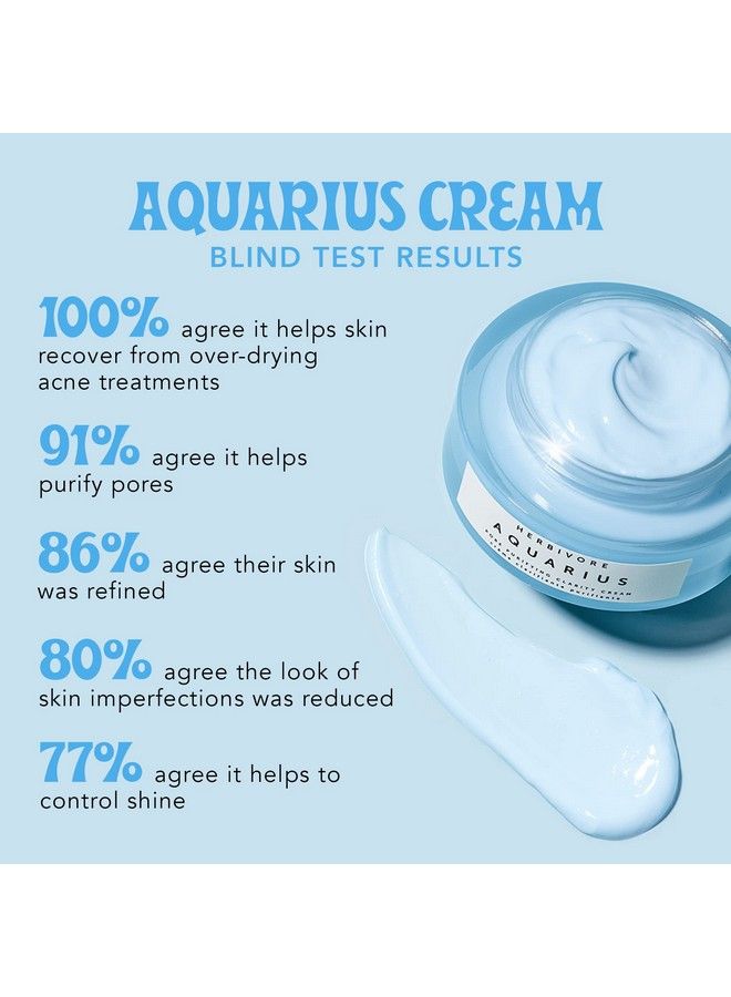 HERBIVORE Botanicals Aquarius Pore Purifying Clarity Cream Daily Moisturizer With Bha To Clean Pores And Balance Skin For A Soft Matte Finish (1.7 Oz) - Image 3