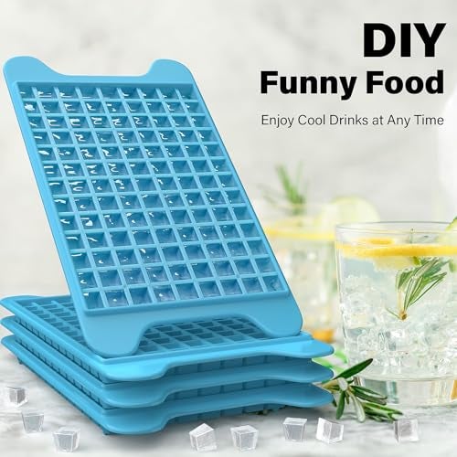 FDDBI Mini Ice Cube Tray for Freezer: FDDBI Small Ice Trays for Freezer with Bin - 117×4PCS Easy Release Nugget Ice Tray - Crushed Ice Tray with Container - Image 5