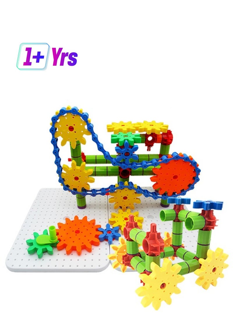 مجموعة ألعاب تعليمية مضحكة شائعة لرياض الأطفال ذكاء DIY بناء لعبة بلاستيكية تروس - Image 1
