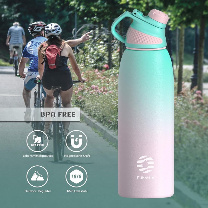 FjBottle زجاجة مياه من الفولاذ المقاوم للصدأ من ، سعة 600 مل/800 مل/1 لتر/1.5 لتر، مزودة بغطاء مغناطيسي، خالية من مادة BPA، معزولة حراريًا، مناسبة للرياضة والعمل والسفر. - Image 5