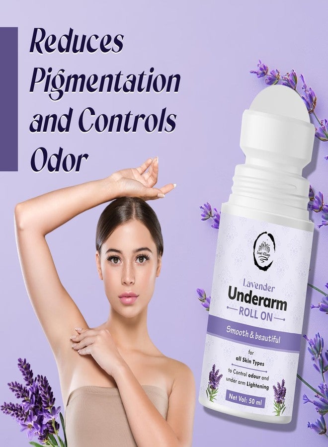 Lavender Underarm Roll On, 50ml, Antibacterial Formula With Skin Lightening, Odor Protection, All Skin Types, Exfoliating Treatment - Image 2