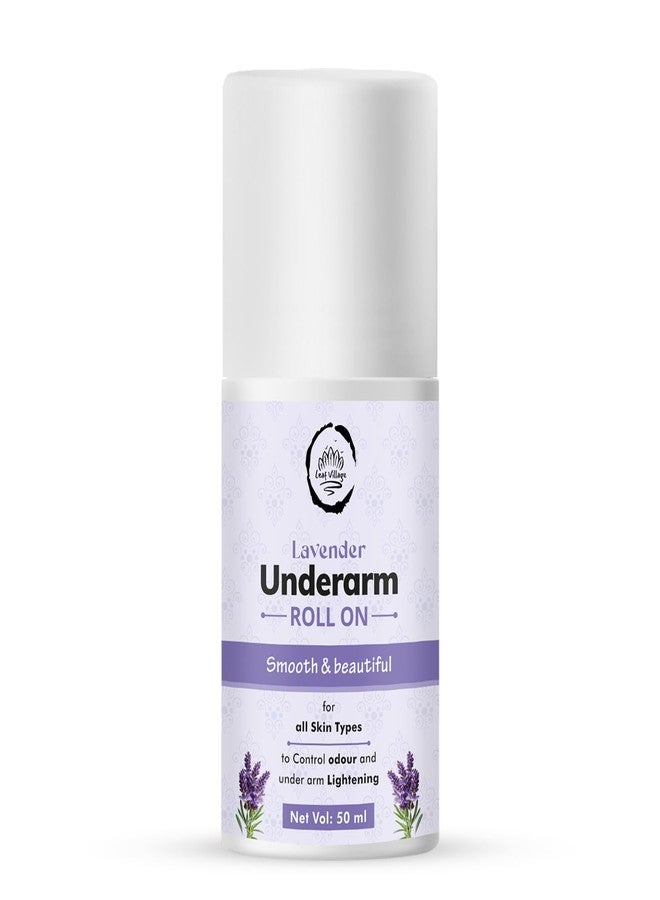 Lavender Underarm Roll On, 50ml, Antibacterial Formula With Skin Lightening, Odor Protection, All Skin Types, Exfoliating Treatment - Image 1