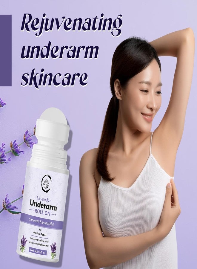 Lavender Underarm Roll On, 50ml, Antibacterial Formula With Skin Lightening, Odor Protection, All Skin Types, Exfoliating Treatment - Image 4
