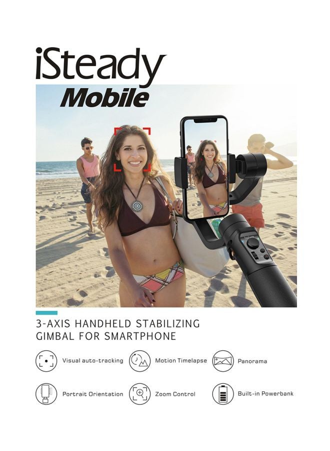 hohem 3-Axis Handheld Stabilizer For Samsung Galaxy S9+/S9/S8+/S8/S7/S6/Q2 Edge Black - Image 4