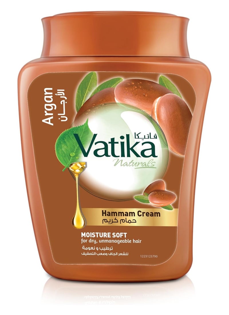 Vatika Hammam Cream 450g | Natural Extracts of Argan | Promotes Volume & Nourishes Hair