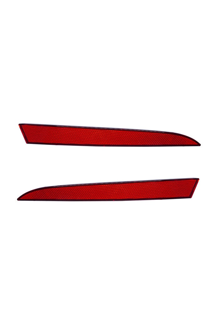 rayihni Pair Red Lens Rear Bumper Reflector For Seat Ibiza 6J MK V 2008-2012 N/S & O/S No Light - Image 1